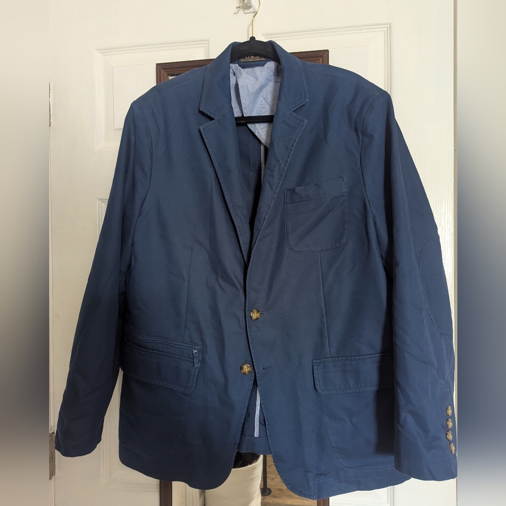 L.L. BEAN Men's Blue Blazer Size 42-Reg
